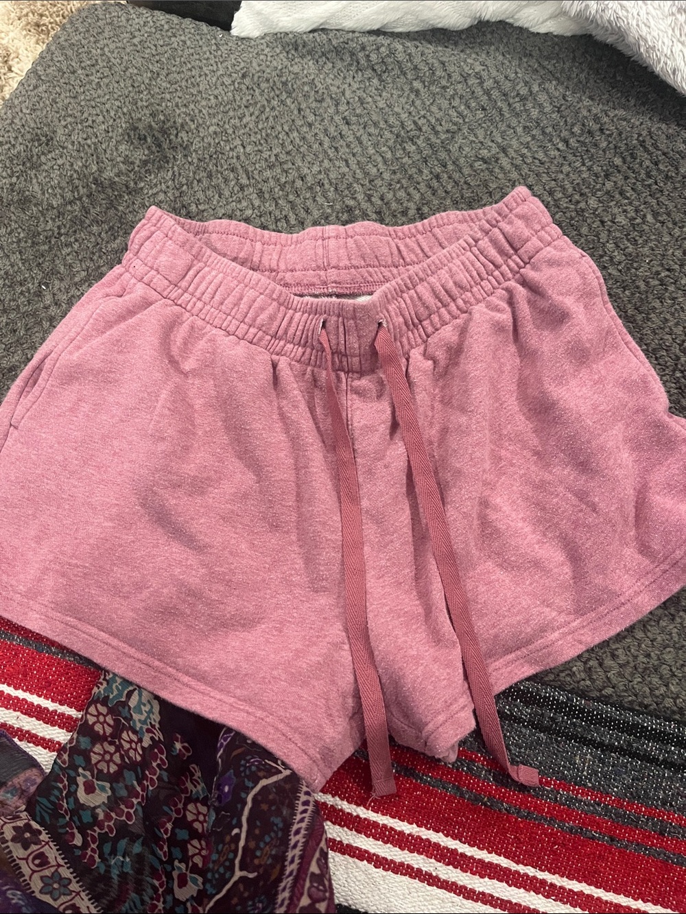 Women's Pink Drawstring Lounge Shorts